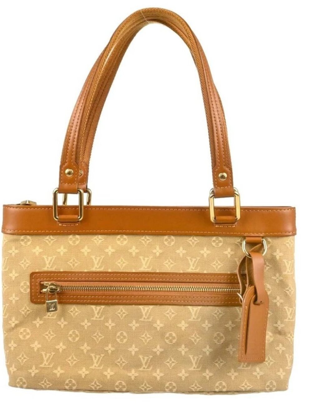 Louis Vuitton Beige Mini Lin Lucille PM Handbag
